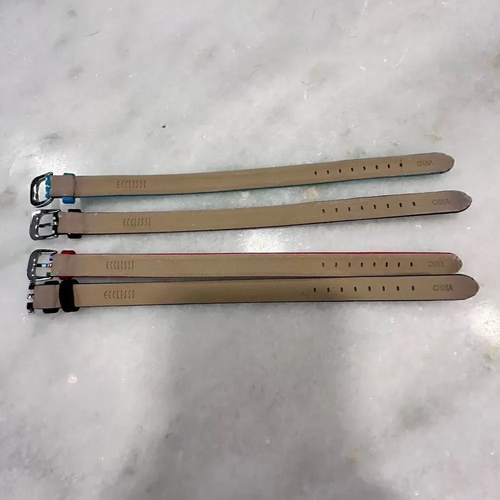 Polka Dot Striped Belt Style Bundle Of 4 Multicolor Watch Bands NWOT